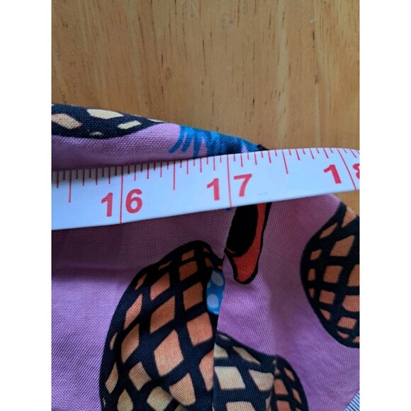 Minnie Mouse Pink Hawaiian Pineapples Nurse Uniform Scrub Top Women's Size XL - Picture 8 of 11